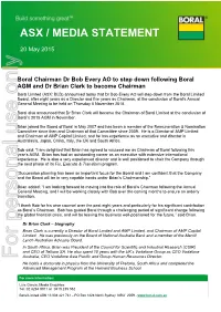 Boral Reviews Its Cost Base and Completes an Organisational
