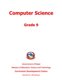 Computer Science Grade 9