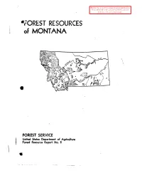 Forest Resources of Montana