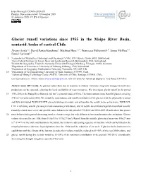 Glacier Runoff Variations Since 1955 in the Maipo River Basin