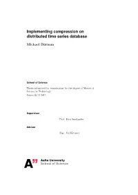 Implementing Compression on Distributed Time Series Database