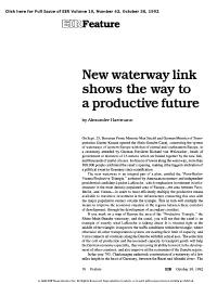 New Waterway Link Shows the Way to a Productive Future