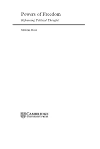 Powers of Freedom Reframing Political Thought