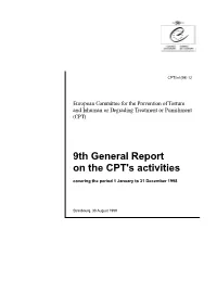 9Th General Report on the CPT's Activities (1998)