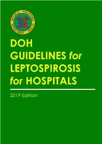 DOH GUIDELINES for LEPTOSPIROSIS for HOSPITALS