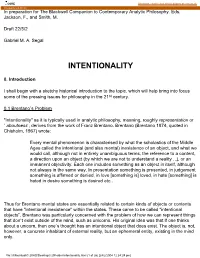 INTENTIONALITYCORE Metadata, Citation and Similar Papers at Core.Ac.Uk