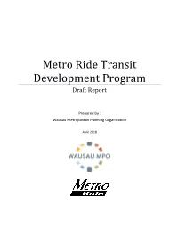 Metro Ride Transit Development Program Draft Report