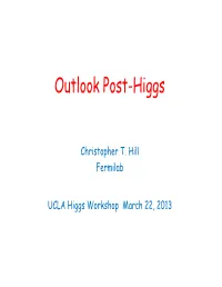 Outlook Post-Higgs