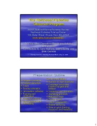 The Northeast Fisheries Observer Program Presentation Outline