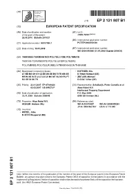 Thiirane-Terminated Polysulfide Polymers Thiiran-Terminierte Polysulfidpolymere Polymères Polysulfures À Terminaison Thiirane