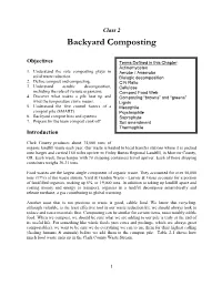Backyard Composting
