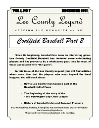 Coalfield Baseball Part 2