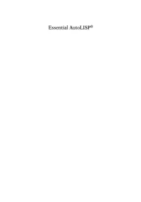 Essential Autolisp® Springer Science+ Business Media, LLC Royharkow