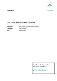 Final Report Local Centres Health and Outlook Assessment