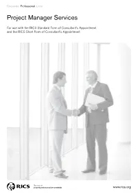 RICS Project Manager Services