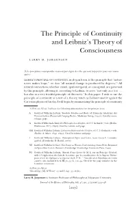 The Principle of Continuity and Leibniz's Theory of Consciousness