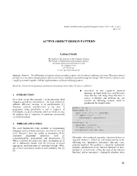 Active Object Design Pattern