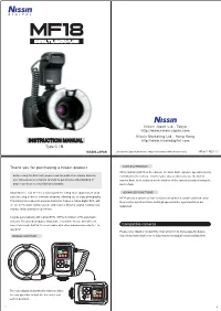 INSTRUCTION MANUAL Type C / N Design and Specifications Are Subject to Change Without Prior Notice