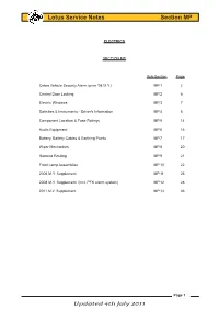 Lotus Service Notes Section MP