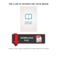The Lamp of Memory Pdf, Epub, Ebook