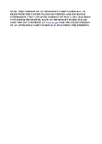This Version of Au Optronics Corp's Form 20-F, As