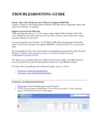 Troubleshooting Guide