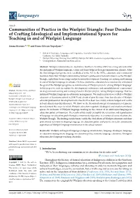 Communities of Practice in the Warlpiri Triangle: Four Decades of Crafting Ideological and Implementational Spaces for Teaching in and of Warlpiri Language