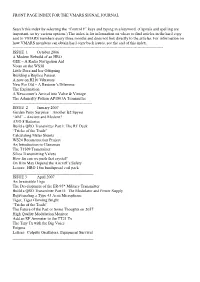 Front Page Index for the Vmars Signal Journal