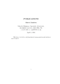 Full List of Publications