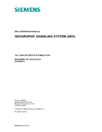 Geographic Signaling System (Geo)