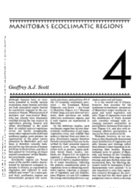 MANITOBA's ECOCLIMATIC REGIONS Geoffrey A.J. Scott