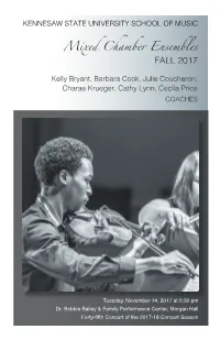 Mixed Chamber Ensemblesfall 2017