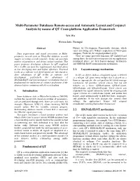 Multi-Parameter Databases Remote-Access and Automatic Layout and Conjunct Analysis by Means of QT Cross-Platform Application Framework