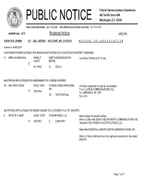 Broadcast Actions 6/8/2016