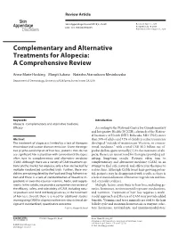 Complementary and Alternative Treatments for Alopecia: a Comprehensive Review