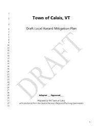 Draft Local Hazard Mitigation Plan 2021