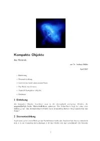Kompakte Objekte Des Himmels