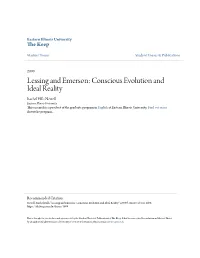 Lessing and Emerson: Conscious Evolution and Ideal Reality