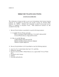 Mercury Waste Solutions