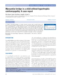 Myocardial Bridge in a Child Without Hypertrophic Cardiomyopathy: a Case Report
