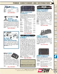 Power Conditioners and Distributors