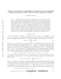Several New Product Identities in Relation to Two-Variable Rogers–Ramanujan Type Sums and Mock Theta Functions