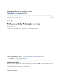 The Futures of Books: Technologies and Forms