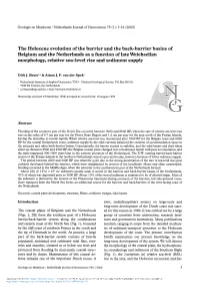 The Holocene Evolution of the Barrier and the Back-Barrier Basins of Belgium and the Netherlands As a Function of Late Weichseli