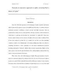 Towards an Expressive Approach to Rights: Revisiting Hart's Theory of Rights