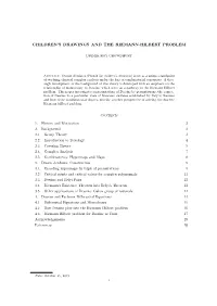 Children's Drawings and the Riemann-Hilbert Problem