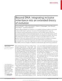 Integrating Inclusive Inheritance Into an Extended Theory of Evolution