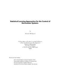 Statistical Learning Approaches for the Control of Stormwater Systems