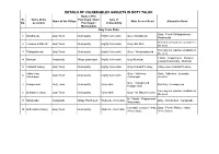 DETAILS of VULNERABLES HAMLETS in OOTY TALUK Name of the Sl
