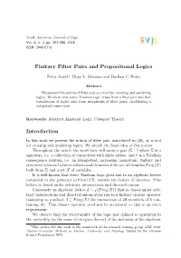 Finitary Filter Pairs and Propositional Logics